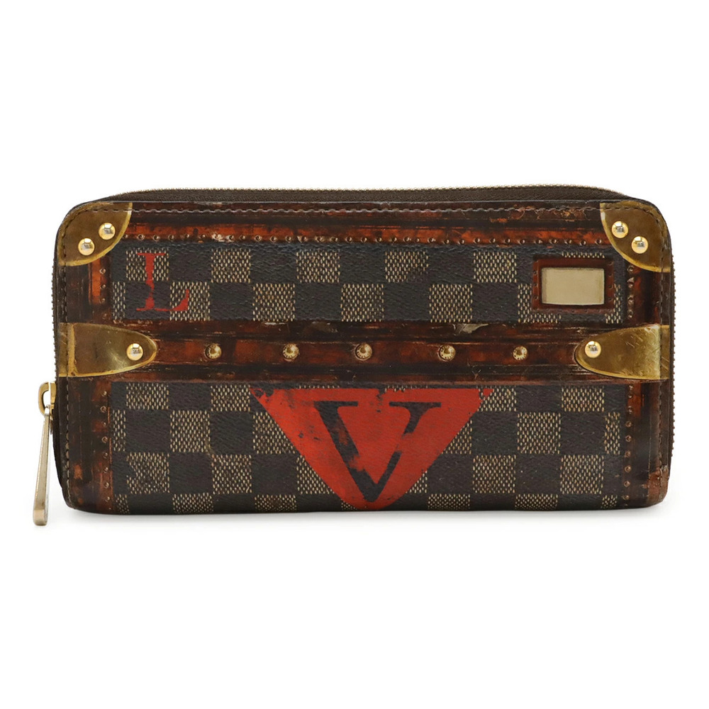 LOUIS VUITTON Transformed Damier Zippy Wallet Trompe loeil Round Zipper Long
